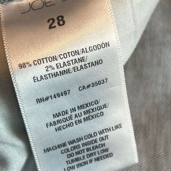 Joe's Jeans Women Size 28 Blue Wash Mid-Rise Straight Distressed Ankle Jeans - Picture 7 of 7